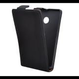 Gigapack Tok álló, bőr hatású (FLIP, lefelé nyíló, szilikon tartó) FEKETE [Microsoft Lumia 532] (5996457529896) - Telefontok
