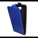 Gigapack Tok álló, bőr hatású (FLIP, lefelé nyíló, szilikon tartó) KÉK [Huawei Y6 II Compact] (5996457655618) - Telefontok