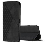 Gigapack Tok álló, bőr hatású (FLIP, oldalra nyíló, asztali tartó funkció, 3D rombusz minta, prémium) FEKETE Motorola Moto G73