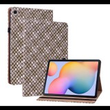 Gigapack Tok álló, bőr hatású (FLIP, oldalra nyíló, asztali tartó funkció, fonott minta) BARNA [Samsung Galaxy Tab S6 Lite 10.4 LTE (SM-P619) 2022] (5996591129846) - Tablet tok