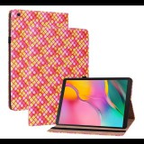 Gigapack Tok álló, bőr hatású (FLIP, oldalra nyíló, asztali tartó funkció, fonott minta) RÓZSASZÍN [Samsung Galaxy Tab A 10.1 LTE (2019) SM-T515] (5996591129525) - Tablet tok