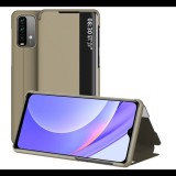 Gigapack Tok álló, bőr hatású (FLIP, oldalra nyíló, asztali tartó funkció, hívószámkijelzés, View Window) BARNA [Xiaomi Redmi 9T] (5996591037998) - Telefontok