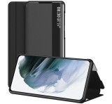 Gigapack Tok álló, bőr hatású (FLIP, oldalra nyíló, asztali tartó funkció, hívószámkijelzés, View Window) FEKETE Xiaomi Redmi 12C