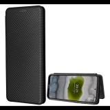 Gigapack Tok álló, bőr hatású (FLIP, oldalra nyíló, asztali tartó funkció, karbon minta) FEKETE [Nokia X20] (5996591096681) - Telefontok