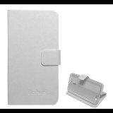 Gigapack Tok álló, bőr hatású (FLIP, oldalra nyíló, asztali tartó funkció, prémium) FEHÉR [Lenovo A319] (5996457525188) - Telefontok