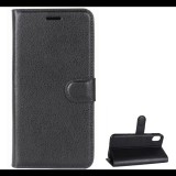 Gigapack Tok álló, bőr hatású (FLIP, oldalra nyíló, asztali tartó funkció, prémium) FEKETE [Apple iPhone XS 5.8] (5996457723645)