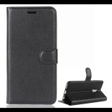 Gigapack Tok álló, bőr hatású (FLIP, oldalra nyíló, asztali tartó funkció, prémium) FEKETE [Huawei Mate 10 Lite] (5996457243570)