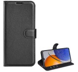 Gigapack Tok álló, bőr hatású (FLIP, oldalra nyíló, asztali tartó funkció, prémium) FEKETE Huawei Nova Y61