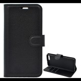 Gigapack Tok álló, bőr hatású (FLIP, oldalra nyíló, asztali tartó funkció, prémium) FEKETE [Huawei P10] (5996457687688)