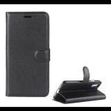 Gigapack Tok álló, bőr hatású (FLIP, oldalra nyíló, asztali tartó funkció, prémium) FEKETE [Huawei P20] (5996457762286)