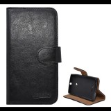 Gigapack Tok álló, bőr hatású (FLIP, oldalra nyíló, asztali tartó funkció, prémium) FEKETE [Microsoft Lumia 435 Dual Sim] (5996457526253) - Telefontok