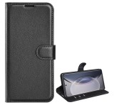 Gigapack Tok álló, bőr hatású (FLIP, oldalra nyíló, asztali tartó funkció, prémium) FEKETE Vivo X90 Pro