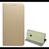Gigapack Tok álló, bőr hatású (FLIP, oldalra nyíló, asztali tartó funkció, rombusz minta) ARANY [Huawei P10 Lite] (5996457695096) - Telefontok