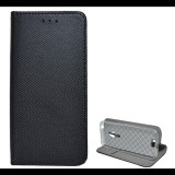 Gigapack Tok álló, bőr hatású (FLIP, oldalra nyíló, asztali tartó funkció, rombusz minta) FEKETE [Nokia 230] (5996457751006) - Telefontok