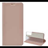 Gigapack Tok álló, bőr hatású (FLIP, oldalra nyíló, asztali tartó funkció) ROZÉARANY 2 [Samsung Galaxy S21 (SM-G991) 5G] (5996591028163) - Telefontok