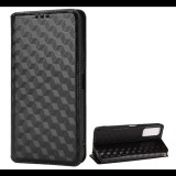 Gigapack Tok álló, bőr hatású (FLIP, oldalra nyíló, asztali tartó funkció, teljes 3D rombusz minta, prémium) FEKETE [vivo Y72 5G] (5996591152110)