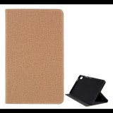 Gigapack Tok álló, bőr hatású (FLIP, oldalra nyíló, asztali tartó funkció, textil hatás) ARANY [Huawei MediaPad M6 8.4 WIFI] (5996457899104) - Tablet tok