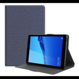 Gigapack Tok álló, bőr hatású (FLIP, oldalra nyíló, asztali tartó funkció, textil hatás) KÉK [Huawei MatePad T8 WIFI] (5996457974306) - Tablet tok