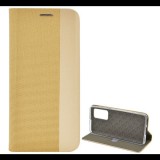 Gigapack Tok álló, bőr hatású (FLIP, oldalra nyíló, asztali tartó funkció, textil minta) ARANY [Huawei P40] (5996457963256) - Telefontok