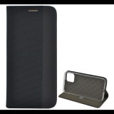 Gigapack Tok álló, bőr hatású (FLIP, oldalra nyíló, asztali tartó funkció, textil minta) FEKETE [Apple iPhone 12 mini] (5996457995875) - Telefontok