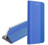 Gigapack Tok álló, bőr hatású (FLIP, oldalra nyíló, asztali tartó funkció, textil minta) KÉK Apple iPhone 14 Plus