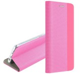 Gigapack Tok álló, bőr hatású (FLIP, oldalra nyíló, asztali tartó funkció, textil minta) RÓZSASZÍN Xiaomi Redmi 12C