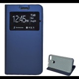 Gigapack Tok álló, bőr hatású (FLIP, oldalra nyíló, asztali tartó funkció, View Window) SÖTÉTKÉK [Huawei P9 Lite Mini] (5996457732890) - Telefontok