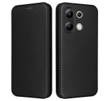 Gigapack Tok álló, bőr hatású (FLIP, oldalra nyíló, asztali tartó, karbon minta) FEKETE Xiaomi Redmi Note 13 4G