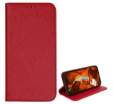 Gigapack Tok álló, bőr hatású (FLIP, oldalra nyíló, asztali tartó, kártyazseb, textil hatás) PIROS T Phone 2 5G