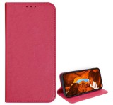 Gigapack Tok álló, bőr hatású (FLIP, oldalra nyíló, asztali tartó, kártyazseb, textil hatás) RÓZSASZÍN T Phone 2 Pro 5G