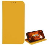 Gigapack Tok álló, bőr hatású (FLIP, oldalra nyíló, asztali tartó, kártyazseb, textil hatás) SÁRGA T Phone 2 5G