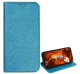 Gigapack Tok álló, bőr hatású (FLIP, oldalra nyíló, asztali tartó, kártyazseb, textil hatás) VILÁGOSKÉK T Phone 2 Pro 5G