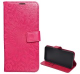 Gigapack Tok álló, bőr hatású (FLIP, oldalra nyíló, asztali tartó, kézpánt, mandala) RÓZSASZÍN Xiaomi Redmi 15 5G