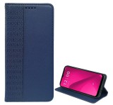 Gigapack Tok álló, bőr hatású (FLIP, oldalra nyíló, asztali tartó, lóhere) SÖTÉTKÉK T Phone 2 5G