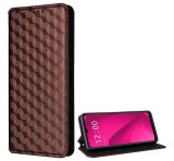 Gigapack Tok álló, bőr hatású (FLIP, oldalra nyíló, asztali tartó, teljes 3D rombusz, prémium) BRONZBARNA T Phone 2 5G