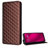 Gigapack Tok álló, bőr hatású (FLIP, oldalra nyíló, asztali tartó, teljes 3D rombusz, prémium) BRONZBARNA T Phone 2 Pro 5G