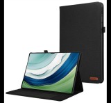 Gigapack Tok álló, bőr hatású (FLIP, oldalra nyíló, asztali tartó, textil hatás) FEKETE Huawei MatePad Pro 12.2