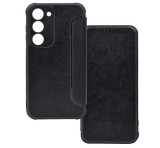 Gigapack Tok álló, bőr hatású (FLIP, oldalra nyíló, légpárnás sarok, kamera védelem) FEKETE Samsung Galaxy S23 Plus (SM-S916)