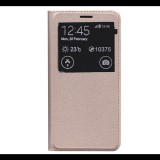 Gigapack Tok álló, bőr hatású (FLIP, oldalra nyíló, S-View Cover) ARANY [Samsung Galaxy A3 (2016) SM-A310F] (5996457628261) - Telefontok