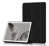 Gigapack Tok álló, bőr hatású (FLIP, oldalra nyíló, TRIFOLD, asztali tartó) FEKETE Google Pixel Tablet