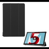 Gigapack Tok álló, bőr hatású (FLIP, oldalra nyíló, TRIFOLD asztali tartó funkció) FEKETE [Huawei MediaPad M5 10.8 WIFI] (5996457762361) - Tablet tok
