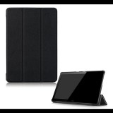 Gigapack Tok álló, bőr hatású (FLIP, oldalra nyíló, TRIFOLD asztali tartó funkció) FEKETE [Huawei Mediapad T5 10 WIFI] (5996457810956) - Tablet tok