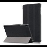 Gigapack Tok álló, bőr hatású (FLIP, oldalra nyíló, TRIFOLD asztali tartó funkció) FEKETE [Samsung Galaxy Tab A 10.1 LTE (2019) SM-T515] (5996457878925) - Tablet tok