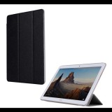 Gigapack Tok álló, bőr hatású (FLIP, oldalra nyíló, TRIFOLD asztali tartó funkció, selyem minta) FEKETE [Huawei Mediapad T3 10 WIFI] (5996457705689) - Tablet tok