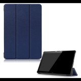 Gigapack Tok álló, bőr hatású (FLIP, oldalra nyíló, TRIFOLD asztali tartó funkció) SÖTÉTKÉK [Huawei Mediapad T5 10 WIFI] (5996457811014) - Tablet tok
