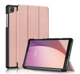 Gigapack Tok álló, bőr hatású (FLIP, oldalra nyíló, TRIFOLD, asztali tartó) ROZÉARANY Lenovo Tab M8 Gen4 (TB300F) WIFI, Tab M8 Gen4 (TB300X) LTE