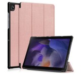 Gigapack Tok álló, bőr hatású (FLIP, oldalra nyíló, TRIFOLD, asztali tartó) ROZÉARANY Samsung Galaxy Tab A8 10.5 LTE (2021) SM-X205, Samsung Galaxy Tab A8 10.5 WIFI (2021) SM-X200
