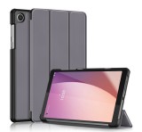 Gigapack Tok álló, bőr hatású (FLIP, oldalra nyíló, TRIFOLD, asztali tartó) SÖTÉTSZÜRKE Lenovo Tab M8 Gen4 (TB300F) WIFI, Tab M8 Gen4 (TB300X) LTE