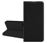 Gigapack Tok álló, bőr hatású (FLIP, szilikon belső, oldalra nyíló, asztali tartó, kártyazseb) FEKETE Apple iPhone 16e