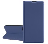 Gigapack Tok álló, bőr hatású (FLIP, szilikon belső, oldalra nyíló, asztali tartó, kártyazseb) SÖTÉTKÉK Apple iPhone 16e